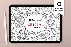 Crystal Procreate Brush Stamps