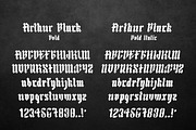 Arthur Black: Modern Black Letter, a Blackletter Font by Synk Designs  (Thumbnail 7 of 7)