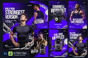 Fitness Gym Promotion Instagram Post, a Social Media Template by RamStudio2 (Thumbnail 1 of 4)