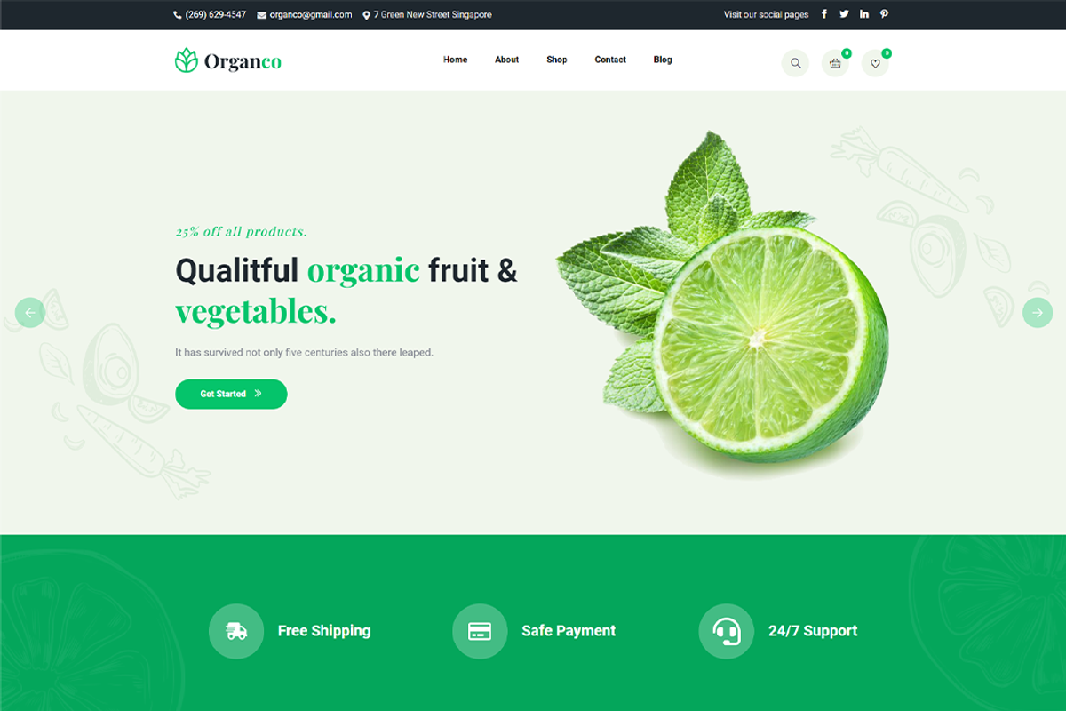 Organco-Organic Food WordPress Theme, a WordPress Template by NaimaAnjum