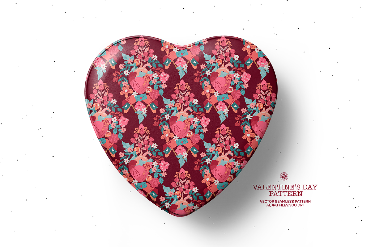 Valentine's Day Pattern, a Pattern Graphic by Webvilla Studio