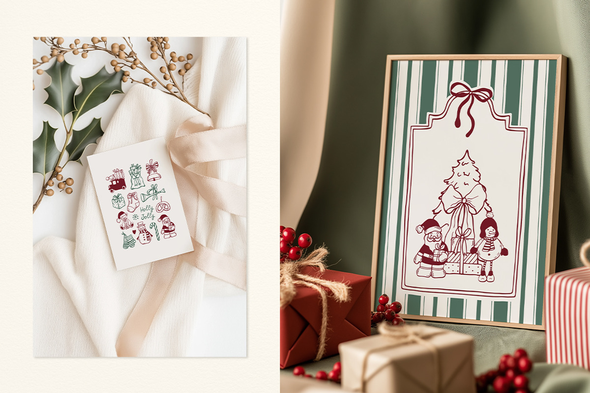 Whimsical Set Cozy Christmas p.2, a Seasonal Illustration by ViktoriyaD (Photo 24 of 25)