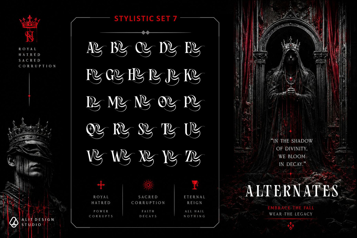 Royal Hatred Typeface, a Blackletter Font by alit design (Photo 13 of 20)