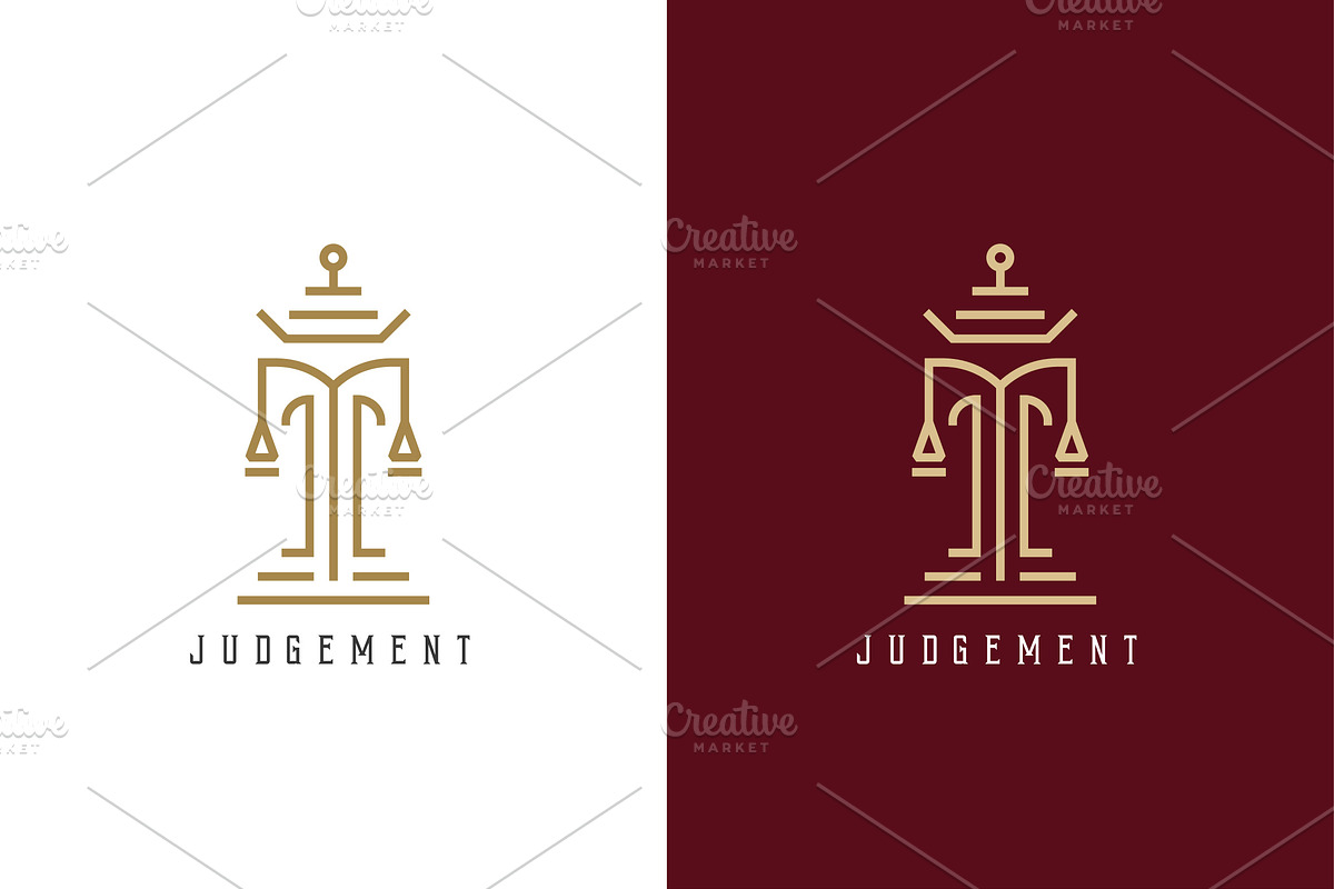 Judgement Court Logo Design Icon, a Branding & Logo Template by Morvana Crew