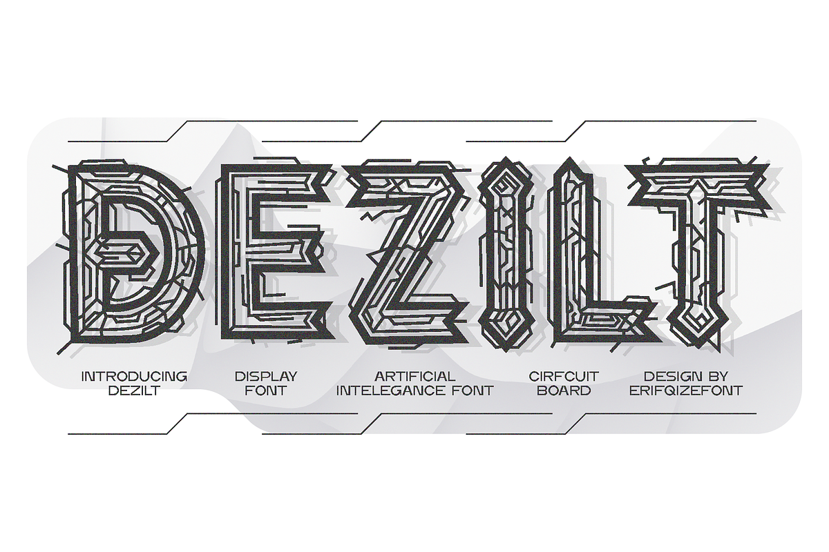 Dezilt Artificial Intelligence Font, a Symbol Font by Erifqizefont (Photo 1 of 10)