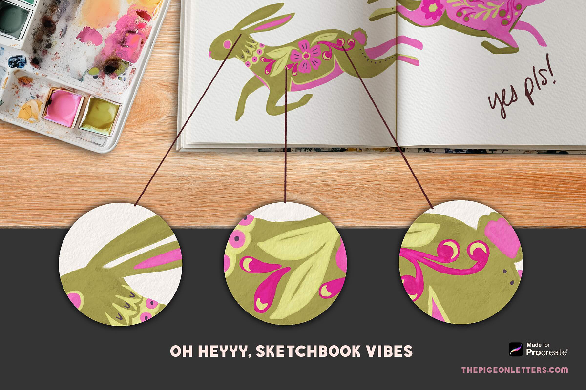 Gouache Studio Box Procreate Brushes, a Brushes & More by The Pigeon Letters (Photo 9 of 10)