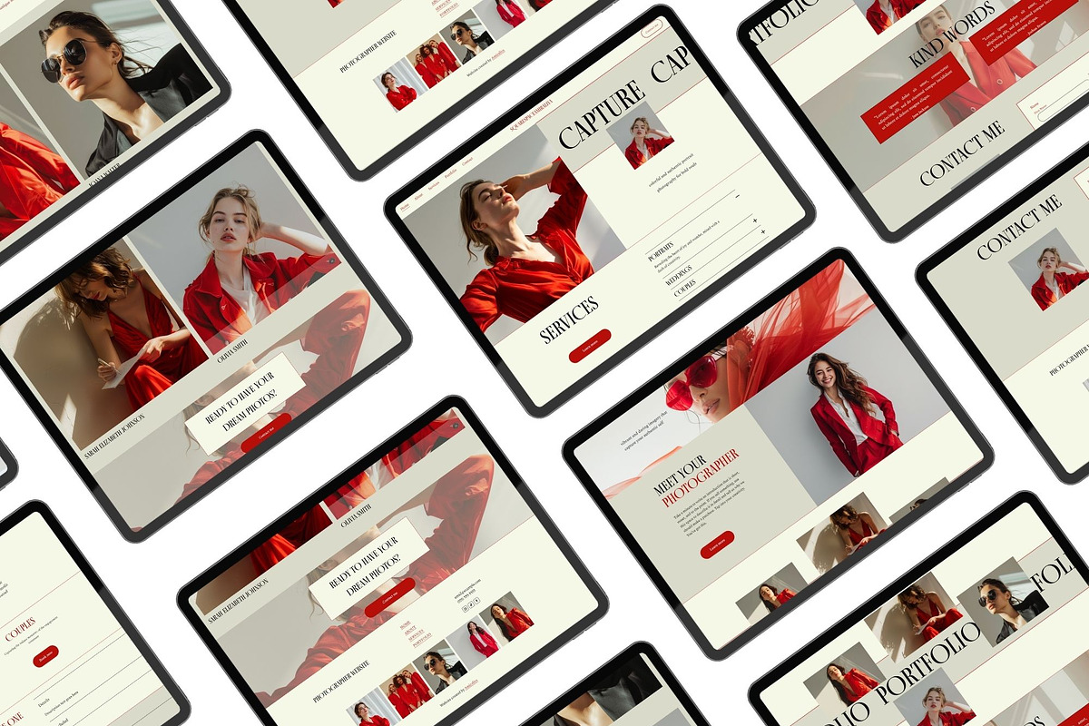 Squarespace Website Template Red preview 5