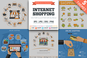 Internet Shopping, an Outline Icon by TAlex