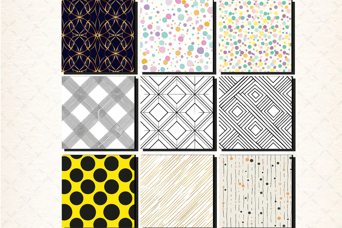 Lines & Dots patterns, a Pattern Graphic by DreamCafeArt (Photo 5 of 6)