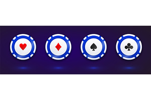 Casino coins, 3D poker chips with, an Object Illustration by art PVP - market