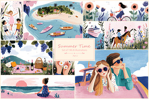 Summer- 198 AI illustrations