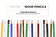 Vector Pencils with Editable Text, an Object Graphic by Side Project (Thumbnail 1 of 5)