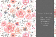 Watercolour Florals Seamless Pattern, a Pattern Graphic by Tatra Cottage Designs (Thumbnail 4 of 7)