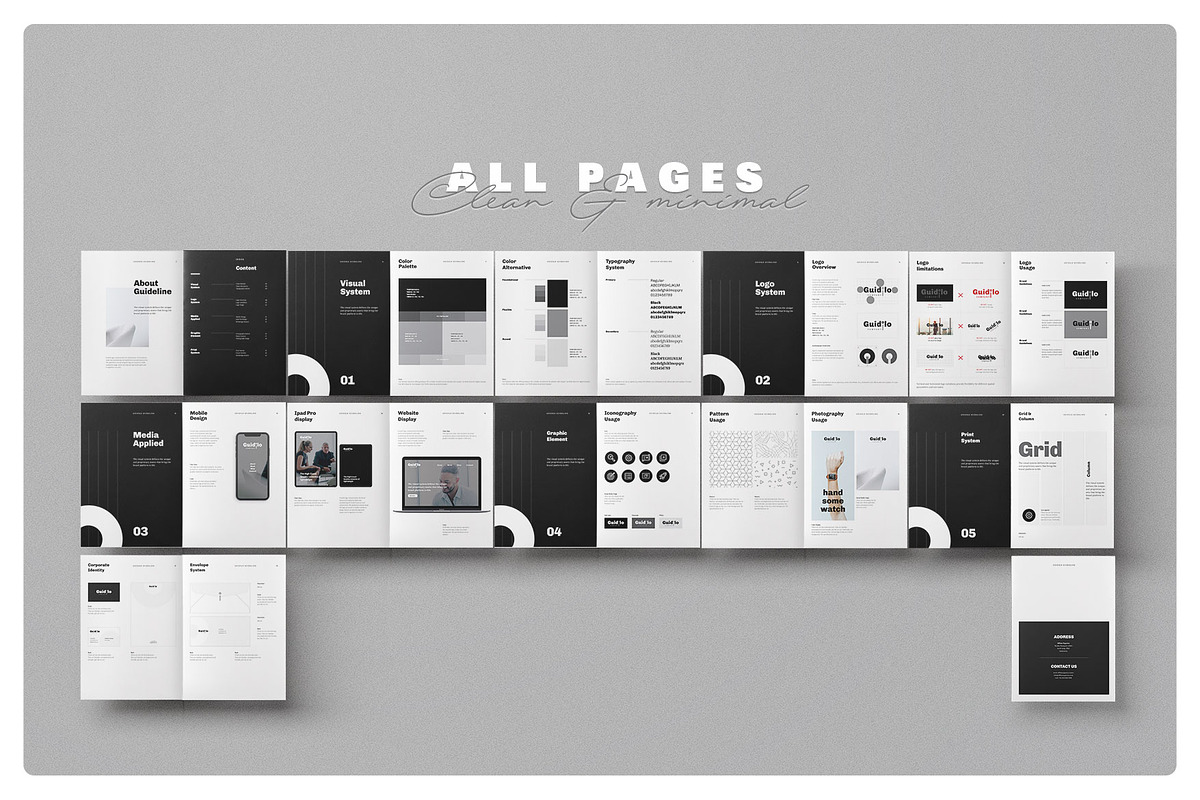 Brand Guidelines, a Brochure Template by Proonty (Photo 2 of 2)