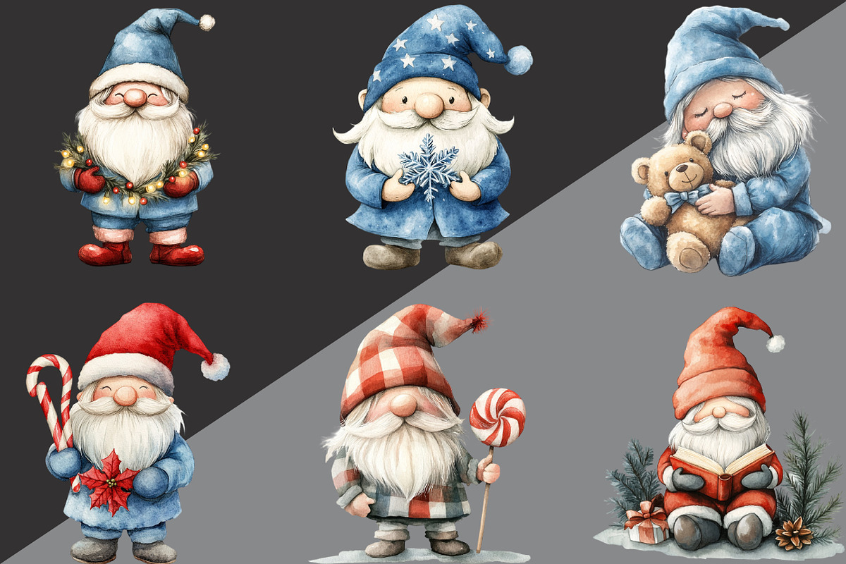 Cute Christmas Gnome Sublimation, an Illustration by Black Bird Studio (Photo 2 of 6)