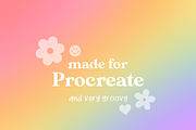 Groovy Stamp Set for Procreate, a Brush Add-On by cathconofolio (Thumbnail 4 of 4)