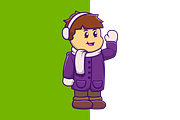 Cute Winter Boy Cartoon Vector, a Person Illustration by Artstorystudio (Thumbnail 2 of 3)