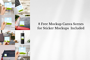 Sticker Holding Canva Mockups, a Merchandise Mockup by Wicked Creative (Thumbnail 10 of 11)