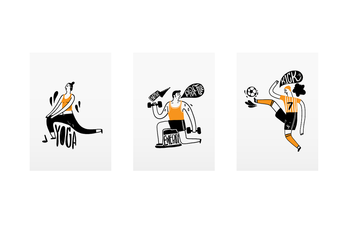 Hand Draw Doodle Set, a Person Illustration by Huza Studio (Photo 6 of 7)