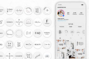 Instagram highlight covers in White, a Social Media Template by SwitzerShop (Thumbnail 3 of 3)
