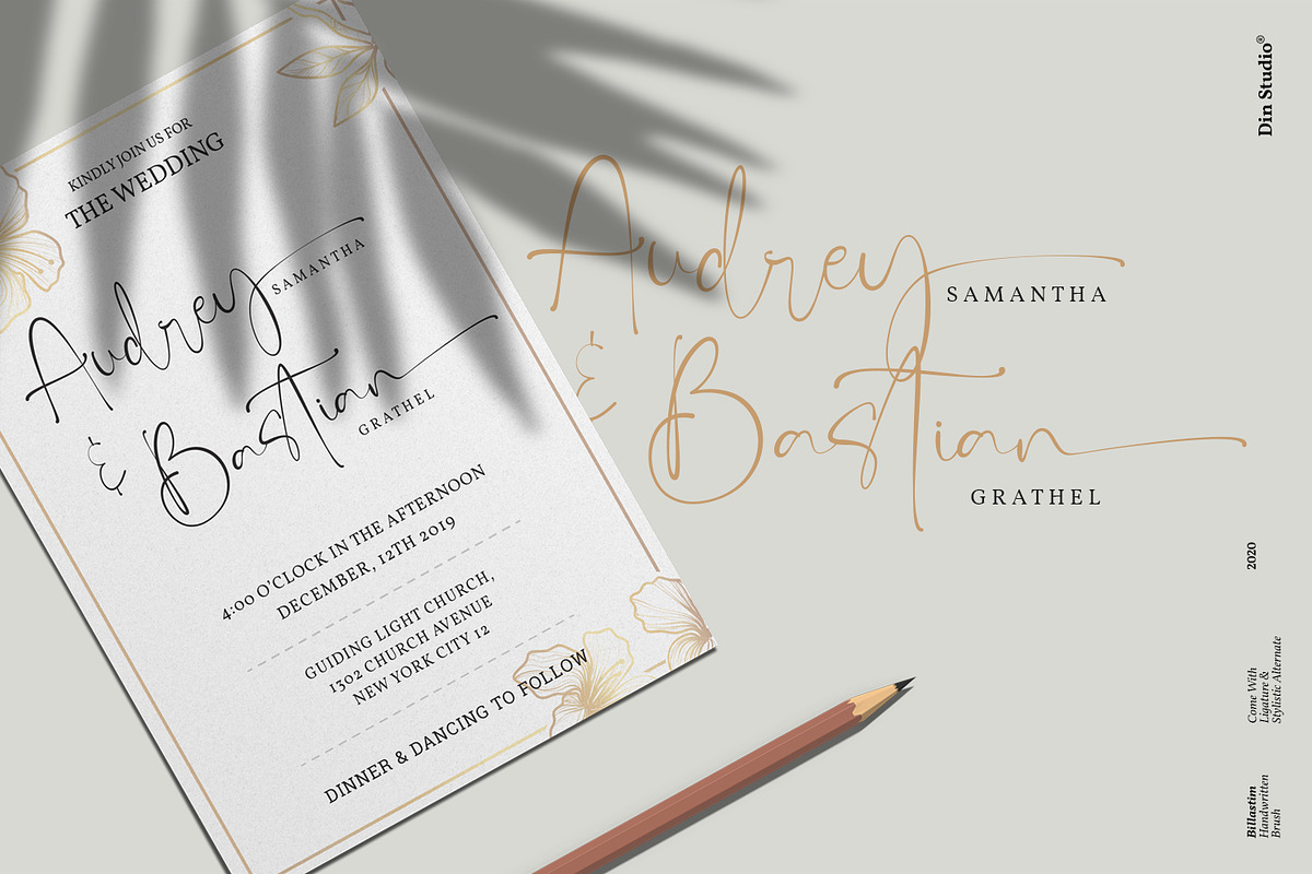 Billastim, a Script Font by din-studio.com (Photo 5 of 10)