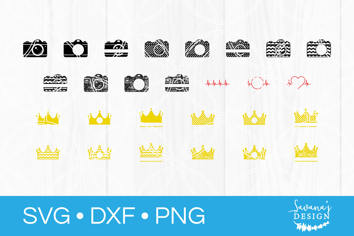 Monogram SVG Cut File Bundle, an Illustration by SavanasDesign (Photo 5 of 9)
