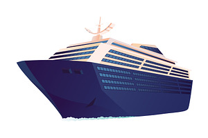 Cruise Ship vector, a Transportation Illustration by Things for designers