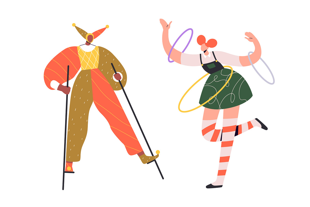Carnival and circus artists set, a Person Illustration by Good Studio (Photo 9 of 12)
