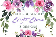 Bright Pink and Purple Florals, a Texture Illustration by Graphic Blue Bird (Thumbnail 3 of 7)