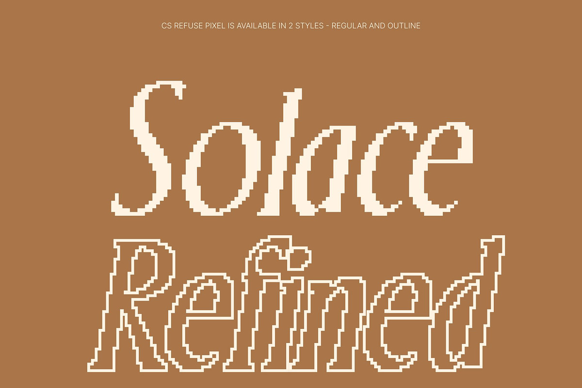 CS Refuse Pixel, a Serif Font by Craft Supply Co. (Photo 4 of 8)