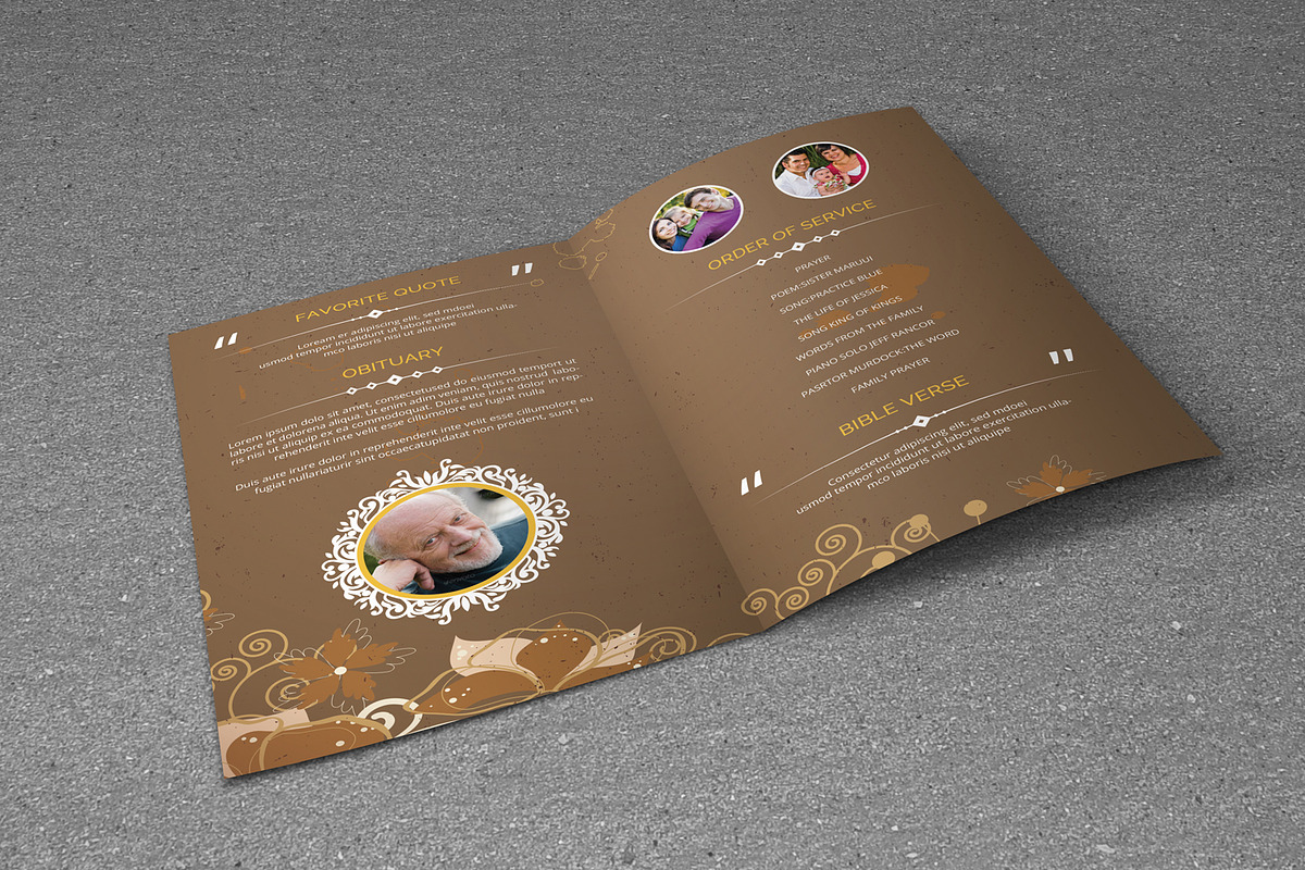 Funeral Program Template-V246, a Brochure Template by Template Shop (Photo 2 of 4)