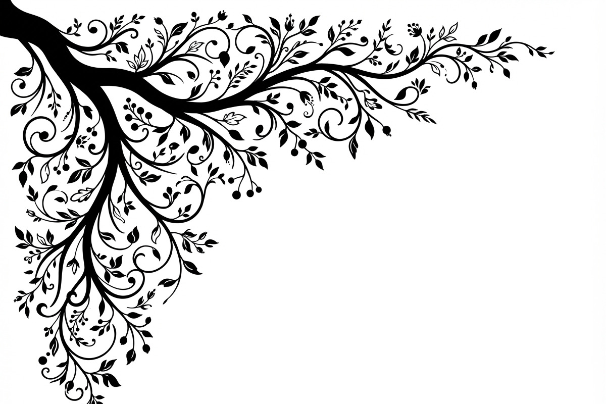 50 Tree Branch Corner Silhouette, a Decorative Illustration by Amazin_art (Photo 27 of 27)
