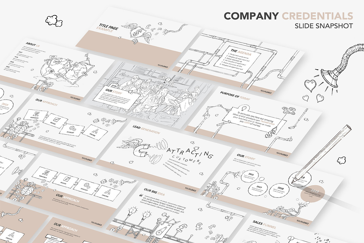 Pro-Draw Pitch Deck Presentation, a Presentation Template by Drawn By My Actual Hand (Photo 4 of 13)