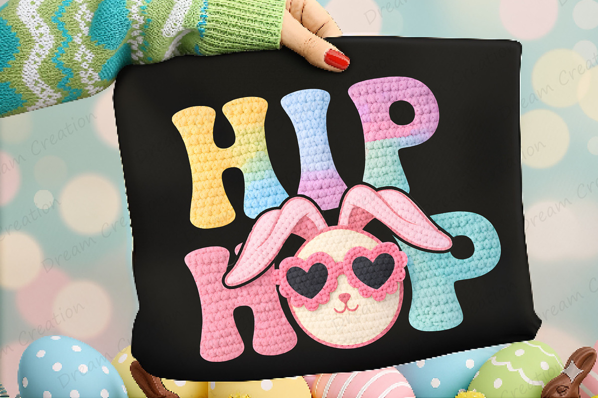 Yarn Crochet Easter Hip Hop PNG, an Illustration by Dream Creation (Photo 1 of 6)