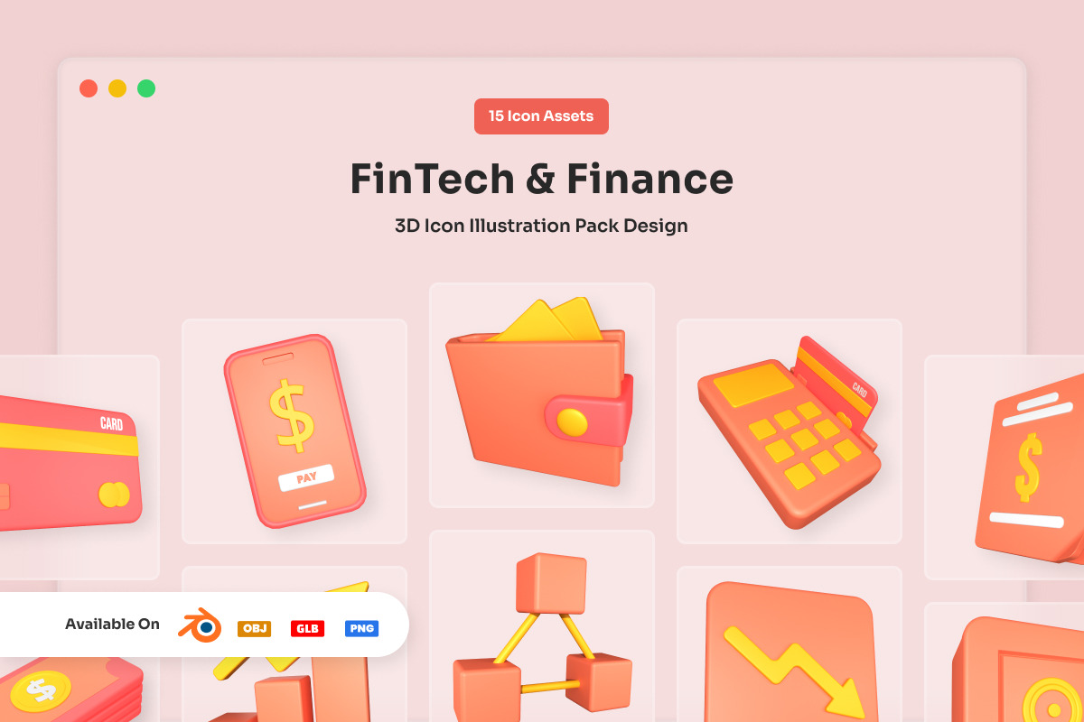 Finance & Crypto 3D Icon Set, a Finance Illustration by twinstd (Photo 4 of 6)