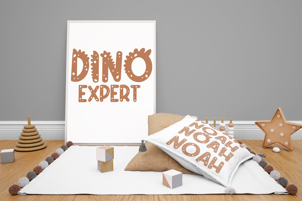 Dino rush - Dinosaur font, a Font by arausidp (Photo 7 of 8)