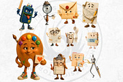 Back To school Buddies Clipart Set, an Education Illustration by ThatsDesignArt (Thumbnail 8 of 10)