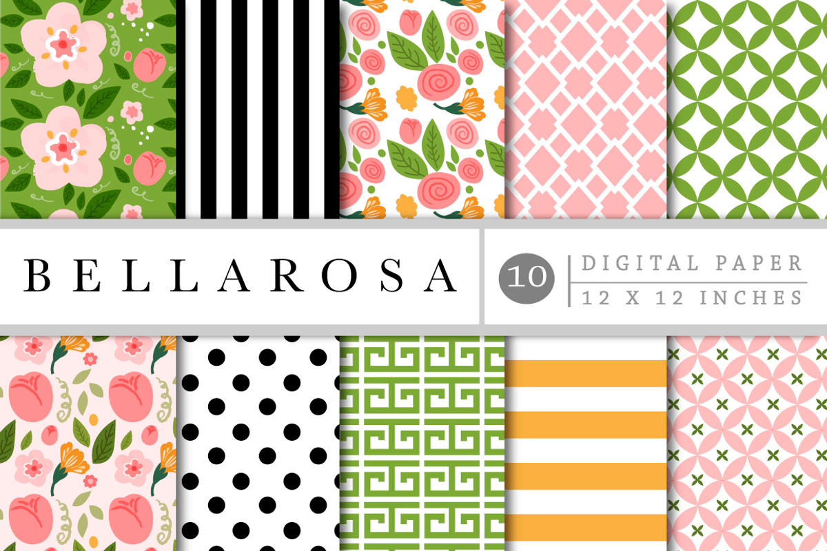 Floral Rose Patterns, a Pattern Graphic by Clover & Lilly (Photo 2 of 4)
