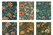 Seamless pattern with flowers, an Illustration by Pundateam (Thumbnail 2 of 5)