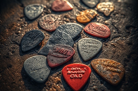 Guitar pick stock image, a Photo by ComfortQ