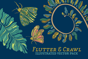 Flutter & Crawl Vector Pack