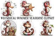 Whimsical Summer Seahorse Clipart, an Illustration by OK Design (Thumbnail 2 of 6)