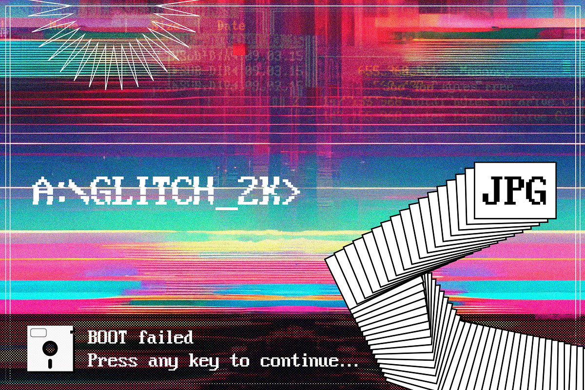 GLITCH_2K Glitch Backgrounds, Extras, a Background Graphic by Ckybe's Corner (Photo 5 of 8)