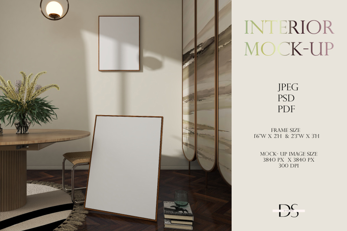 Frame mockup for printable wall art, a Print Template by DSTUDIO888 (Photo 2 of 4)
