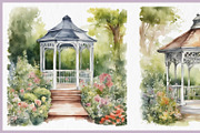 Garden Gazebo PNG Clipart Bundle, a Decorative Illustration by Digital Dreamscaping (Thumbnail 6 of 10)