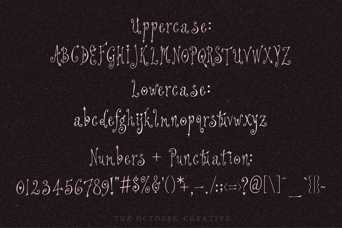 Tall Dark Sweetheart Odd Serif Font, a Serif Font by The October Creative (Photo 2 of 8)