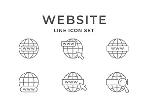 Set line icons of website, an Outline Icon by motorama