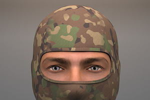 Military Balaclava Mask Woodland