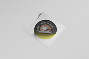 Rounded Sticker Mockup, a Packaging Mockup by Tahtagraphic (Thumbnail 1 of 6)