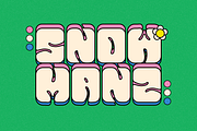 Snow Manz - Groovy & Funky Font, a Sans Serif Font by QR Design Studio (Thumbnail 2 of 6)